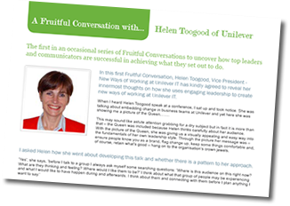 Interview with Helen Toogood on www.fruitfulconversations.co.uk